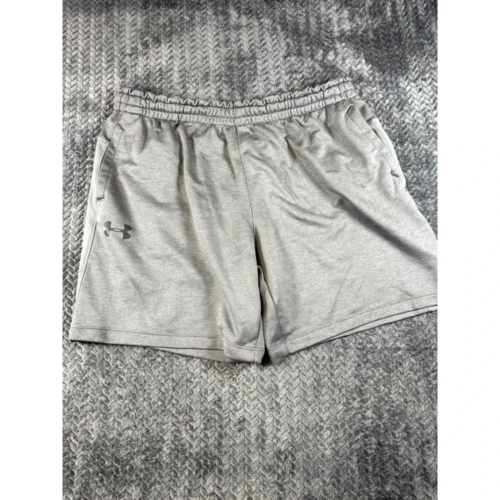 Under Armour Sweat Shorts Mens 2XL Gray French Terry Lined Elastic Waist Loose